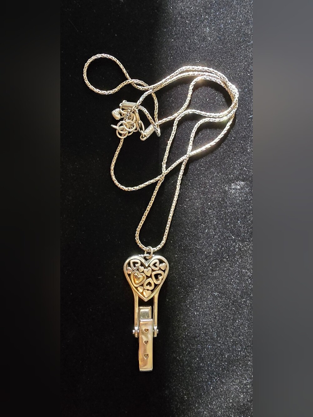 Brighton Floating Heart landyard  Badge Clip Necklace
